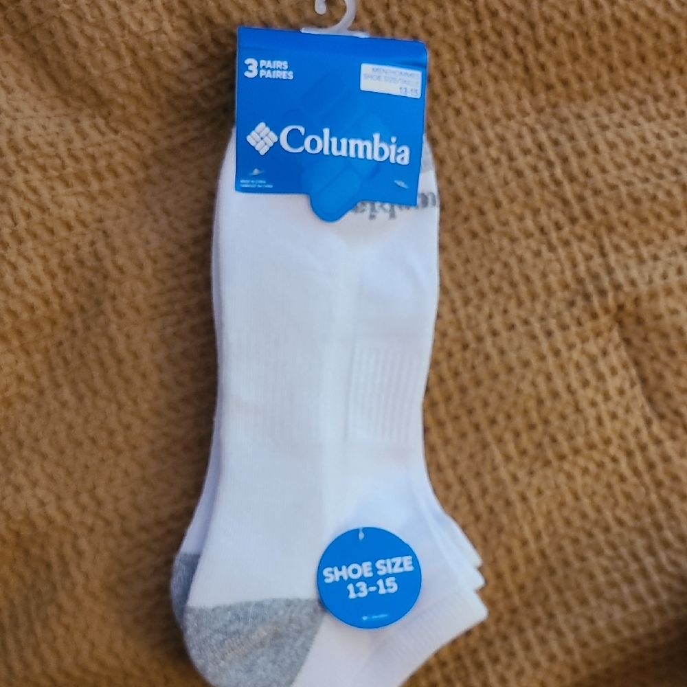 Columbia Men's Athletic Socks - White and Gray